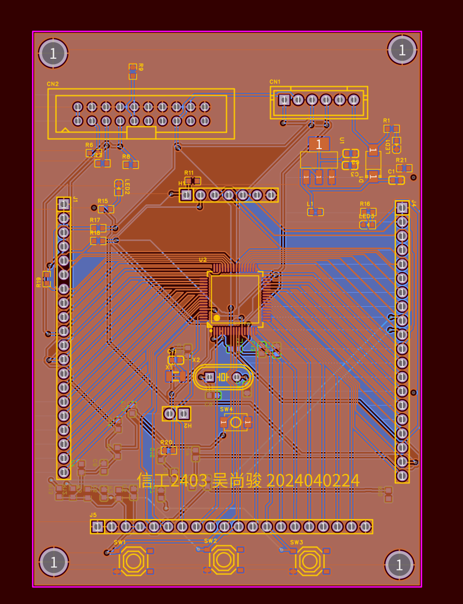STM32 核心板 PCB 布局